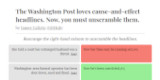 Header image for The Washington Post loves cause-and-effect headlines. Now, you must unscramble them
